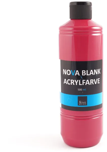 Nova akrylmaling blank 500 ml. Primær rød