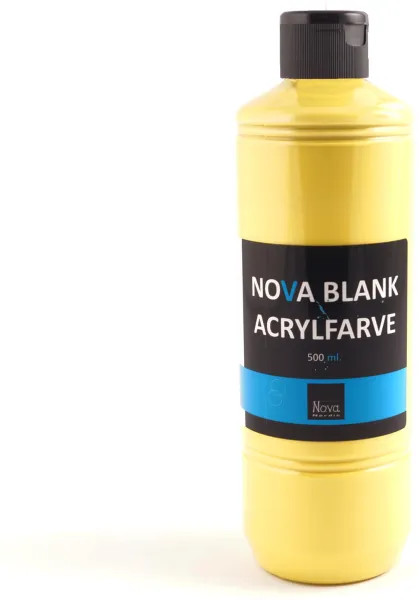 Nova akrylmaling blank 500 ml. Primær Gul